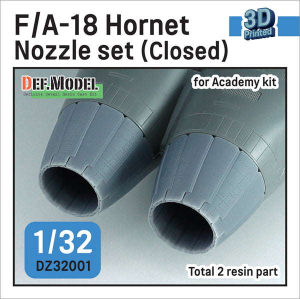 DEF models 1/32 3D printed Nozzle set for Aircraft F/A-18A/B/C/D Hornet Exhaust Nozzle set - Closed (for Academy 1/32)  Setp.2022