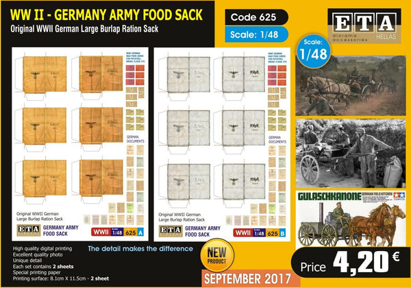 1/48 scale WWII GERMANY ARMY FOOD SACK