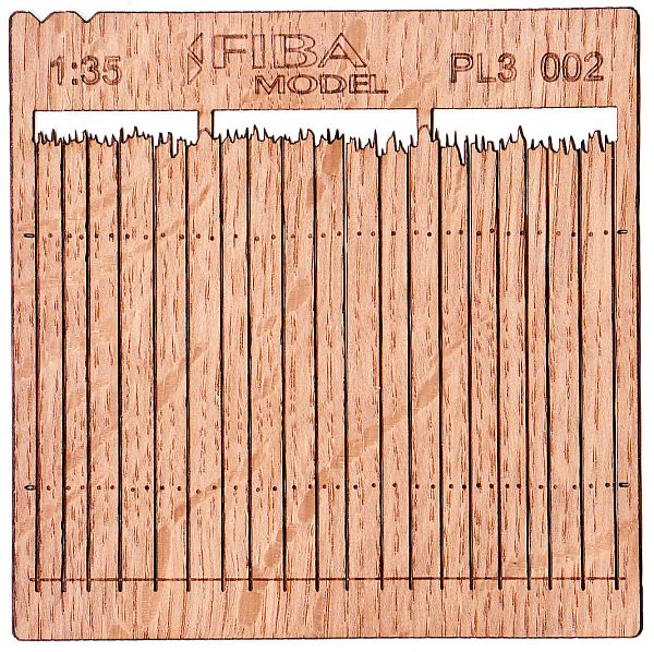 Model Scene - WOODEN FENCES 1:35 Rough cut cedar privacy fence I.