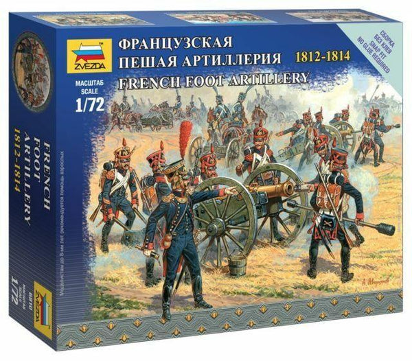 Zvezda 6810 500786810-1:72 French Foot Artillery-Plastic Construction Model Kit-Assembly-for Beginners-Detailed, Unvarnished