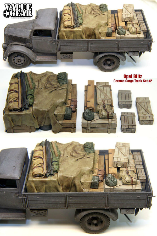 1/35 Scale Resin kit Opel Blitz WW2 German Cargo Truck Load #2