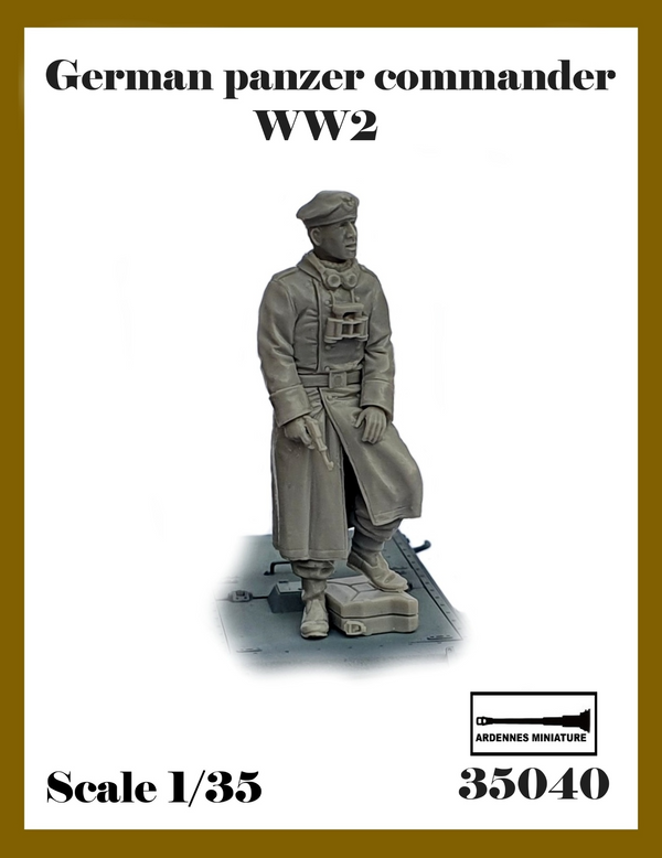 ARDENNES MINIATURE 1/35 WW2 German panzer commander WW2 #1