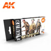 AK Interactive GEN 3 - WWII BRITISH UNIFORM COLORS 3G PAINT SET