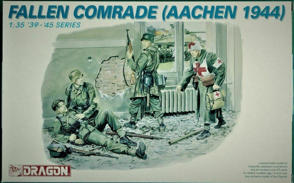 Dragon 1/35 WW2 German infantry set Fallen Comrade (Aachen 1944)