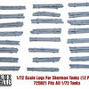 1/72 scale Log Sets For Shermans (12 Pack 24 Bundles) Fits All 1/72 Kits