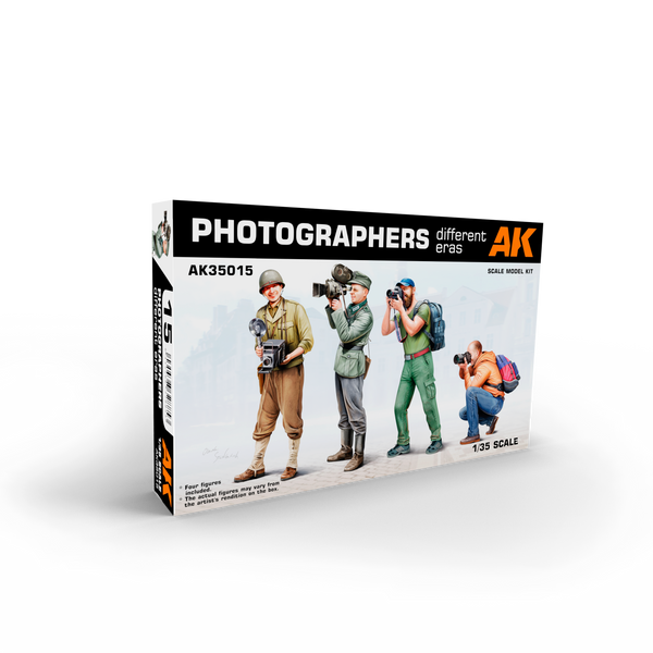 AK Interactive Photographers (DIFFERENT ERAS). 1/35 Scale
