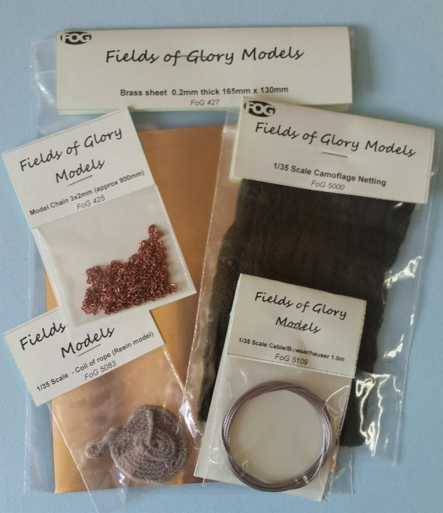 FoG Models 1/35 Scale vehicle upgrade kit - Brass wire chain etc