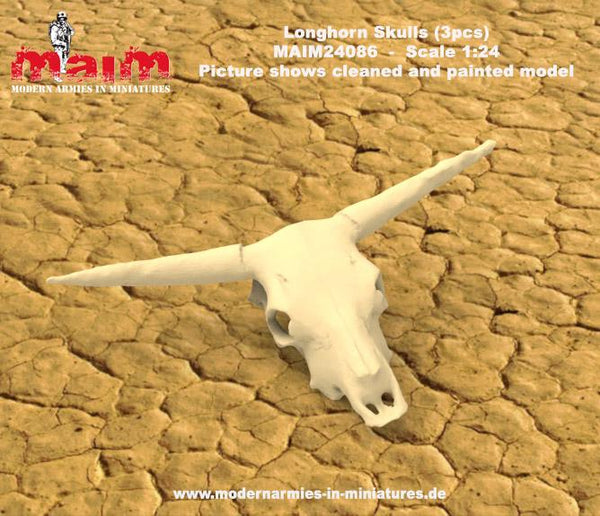 Longhorn Skulls (3pcs) / 1:24