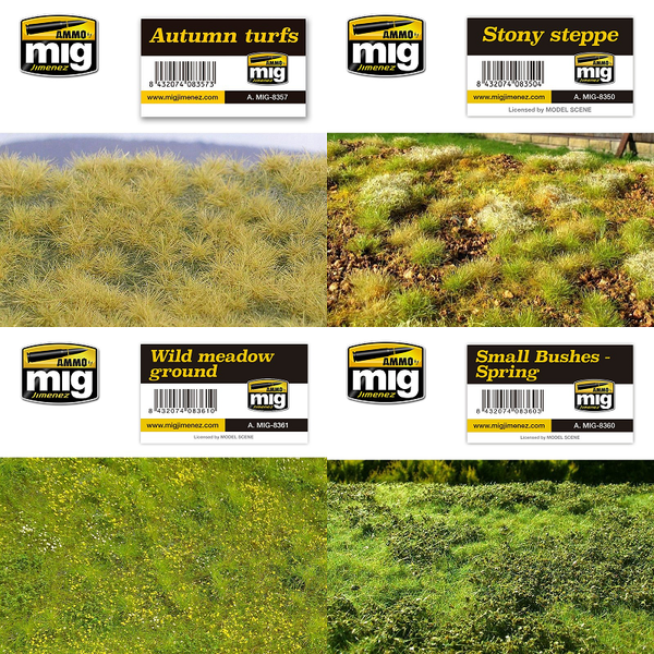 Ammo by Mig Diorama Grass Mats (Choose Your Variation) 230 x 130 mm