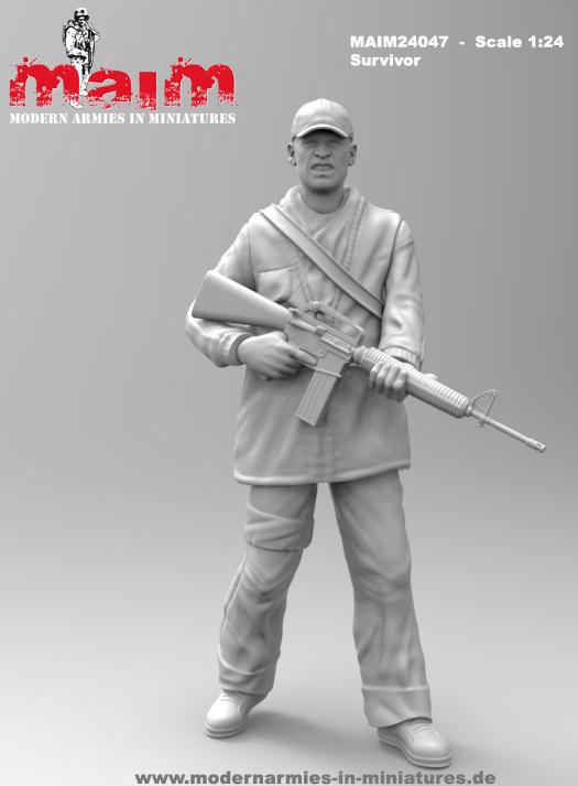 1:24 Scale Survivor with Machine Gun / 1:24