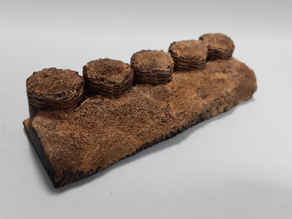 Wargaming Warhammer 28mm Wicker Gabion trench section battlefield accessory (Straight)