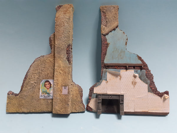 1/35 scale Chimney ruin building diorama with base