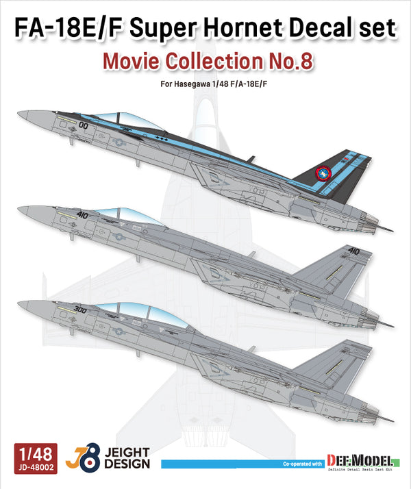 DEF models 1/48 F/A-18E/F Super Hornet Decal set - Movie Collection No.8 for 1/48 Hasegawa kit