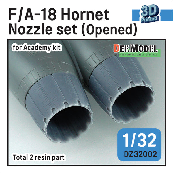 DEF models 1/32 3D printed Nozzle set for Aircraft F/A-18A/B/C/D Hornet Exhaust Nozzle set - Opened (for Academy 1/32)  Setp.2022