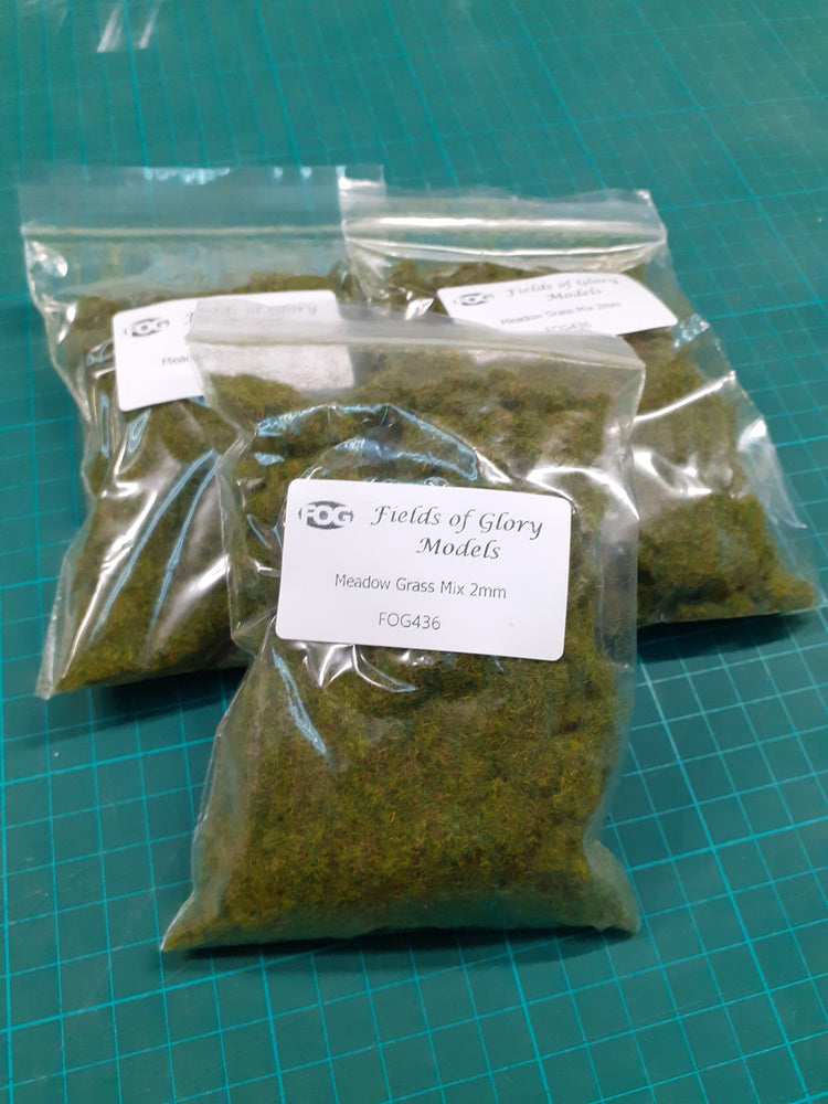 Nylon static grass Meadow Grass pack (3 x 30g pack 2mm,4mm + 6mm lengths)
