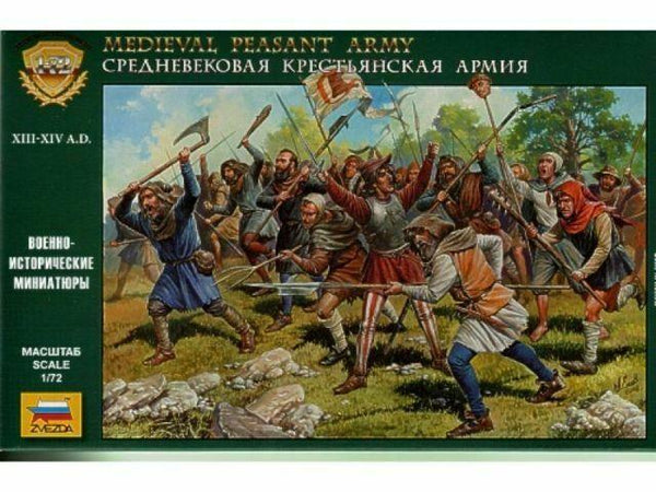 Zvezda 1/72 scale MEDIEVAL PEASANT ARMY