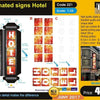 Illuminated signs Hotel  1/35 scale