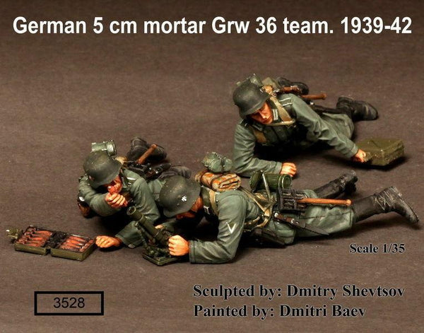 1/35 Scale WW2 German mortar Grw 36 team.1939-42  3 figures