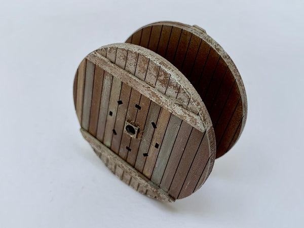 1/35 scale laser cut wooden cable reel Industrial accessory 6cm diameter