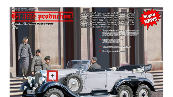 ICM - G4 (1939 production), German Car with Passengers (4 figures)