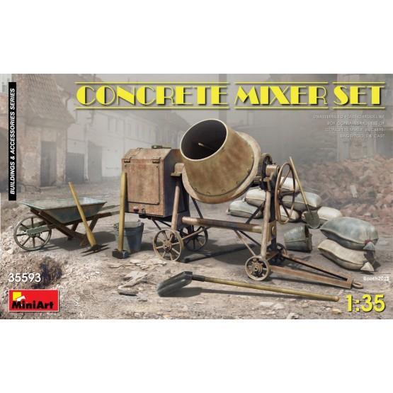 Miniart 1:35 Scale  - Concrete Mixer Set