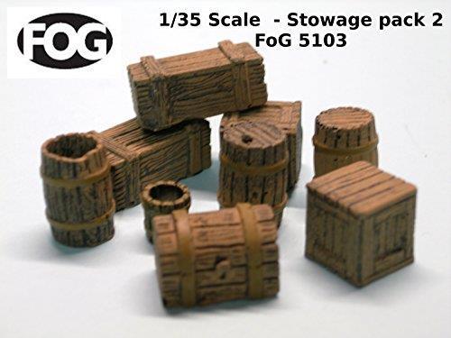 FoG Models 1/35 Scale Stowage pack 2 - barrels and boxes