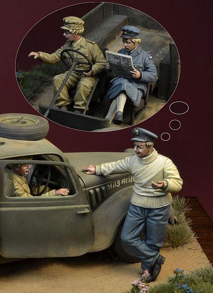 1/35 scale resin figure kit  "War Flirtation" Battle of Britain 1940 (3 figures set)
