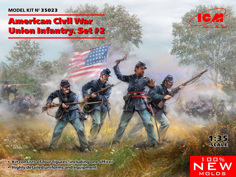 ICM 1/35 Union Infantry American Civil War . Set #2 ACW