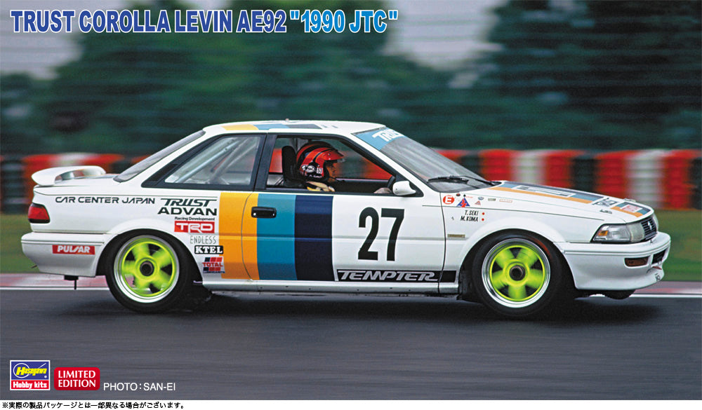 Hasegawa 1:24 Trust Corolla Levin AE92 1990 JTC