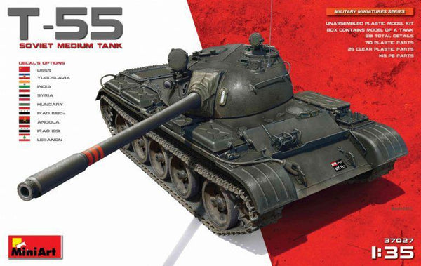 1/35 scale Miniart model kit Russian T-55 Soviet Medium Tank