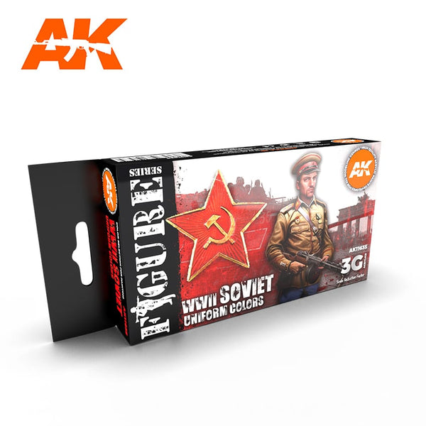 AK Interactive GEN 3 - SOVIET WWII UNIFORM COLORS 3G PAINT SET