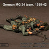 1/35 Scale WW2 German Machine Gunner MG 34 Team 1939-42