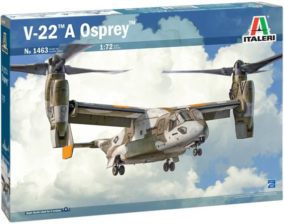 Italeri 1/72 scale Boeing V-22 Osprey aircraft model kit