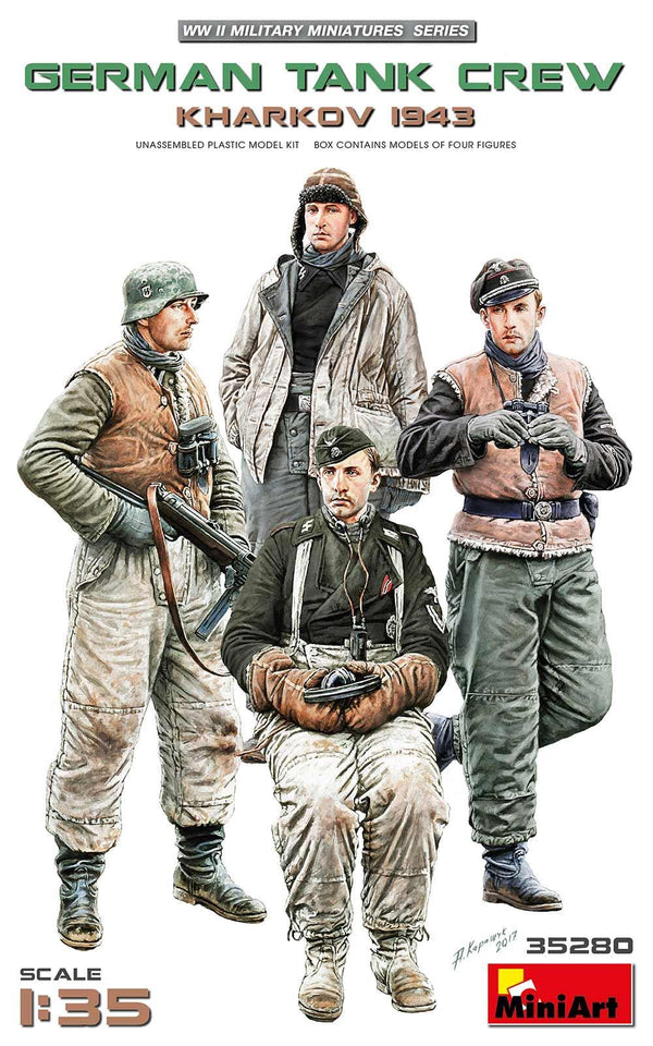 Miniart 1/35 scale WW2 GERMAN TANK CREW. KHARKOV 1943