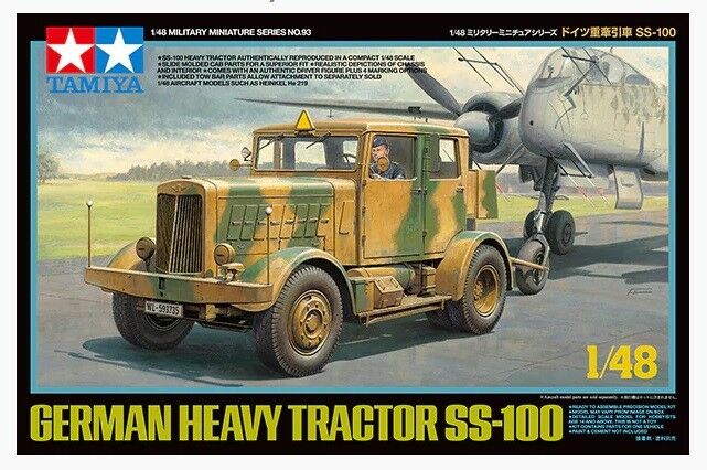 Tamiya 1/48 scale WW2 German Luftwaffe Heavy aircraft Tractor SS-100