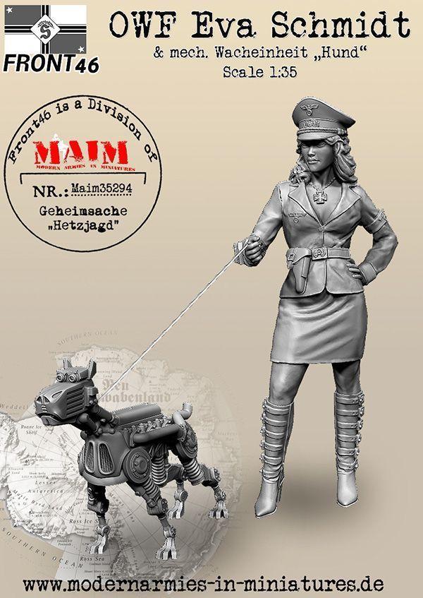 OWF Eva Schmidt mech. Wacheinheit ~Hund~ 1/35 Scale resin model kit