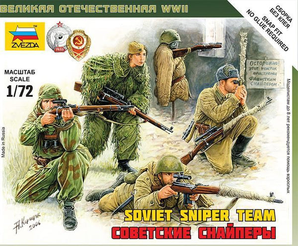 Zvezda 1/72 scale WW2 Russian SOVIET SNIPERS