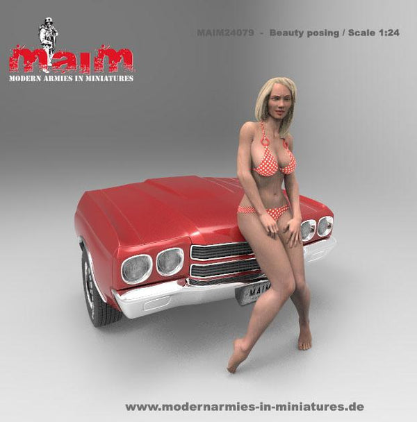 1:24 Scale Beauty posing - Car Wash Girl # 5