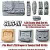 StuG Stowage Set #4. Fits All 1/35 Dragon & Tamiya StuG III E/F/F8/G Kits and others.