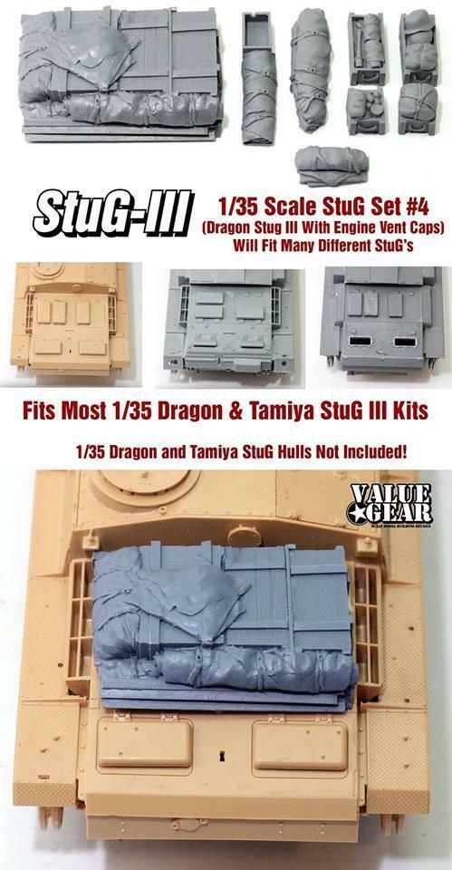 StuG Stowage Set #4. Fits All 1/35 Dragon & Tamiya StuG III E/F/F8/G Kits and others.