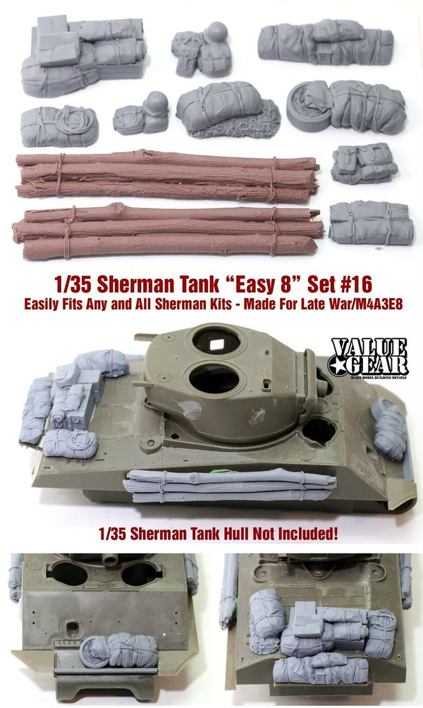 1/35 scale resin kit US Sherman Engine Deck & Stowage Set #16