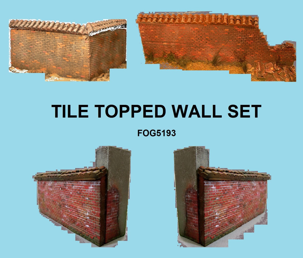 FoG Models 1/35 Scale Tile topped gateway set 4 wall sections