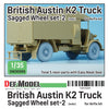 DEF models 1/35 scale WW2 British Austin K2 Truck wheel set (2) -India (for Airfix 1/35)