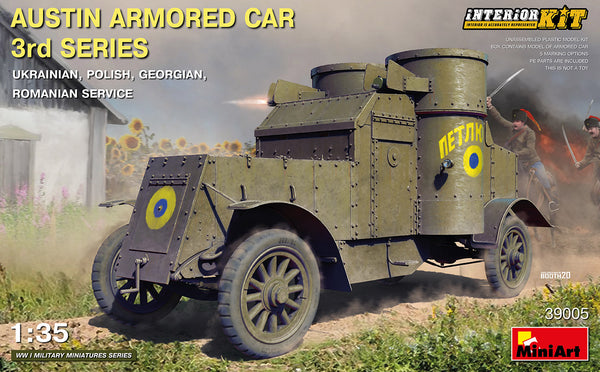 Miniart 1/35 AUSTIN ARMORED CAR 3rd SERIES: UKRAINIAN, POLISH, GEORGIAN, ROMANIAN SERVICE. INTERIOR KIT