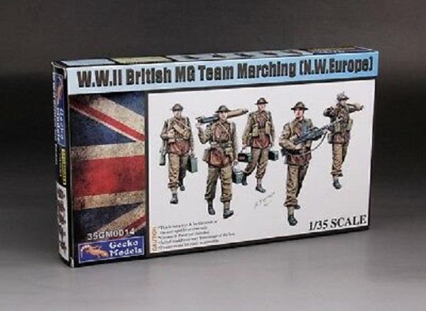 British MG Team WWII Marching N.W. Europe 1/35 scale GECKO model kit