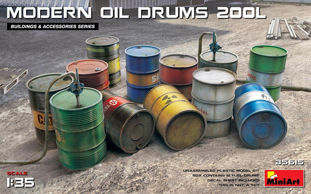 Miniart 1:35 - Modern Oil Drums (200l
