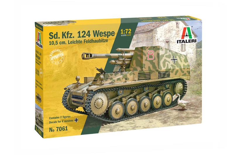Italeri 1/72 WW2 German SD KFZ 124 WESPE 10.5CM LEICHTE FELHAUBITZE