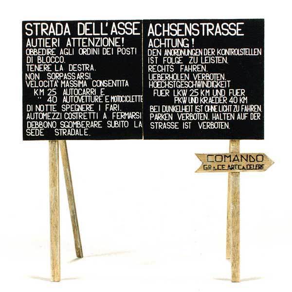 1/35 Scale Resin kit WW2 ITALIAN GERMAN ROAD SIGNS NORTH AFRICA 2