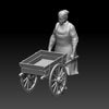 Homefront 1/35 scale 1940's era British Woman pushing cart