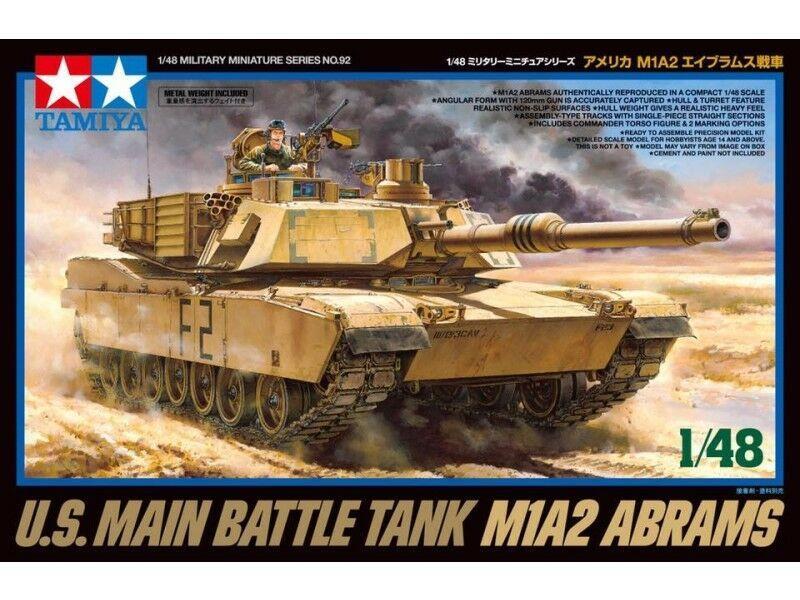 Tamiya 1/48 scale US American MBT M1A2 ABRAMS tank model kit